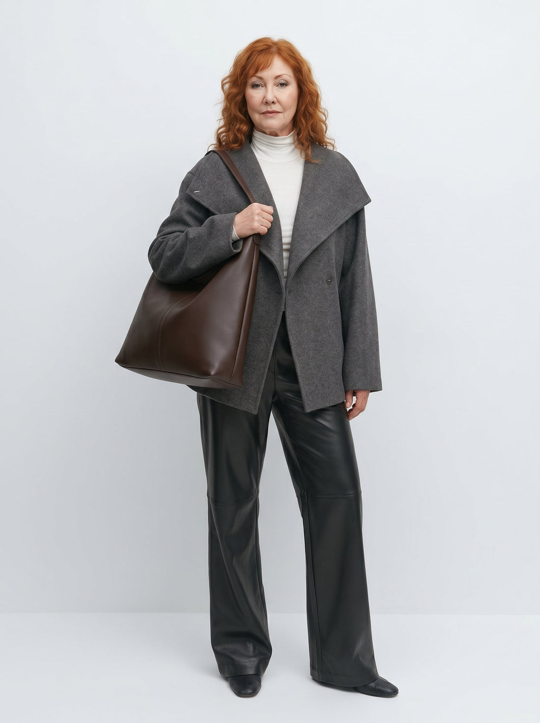 SADHBH | ELEGANT LEATHER HOBO SHOULDER BAG
