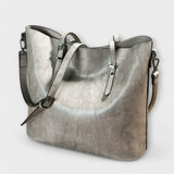 Vintage-Style Shoulder Bag with Sturdy Handles