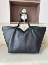 V Cowhide Leather Tote bag