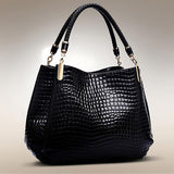 BRIDIE | CROCODILE-EMBOSSED SHOULDER BAG