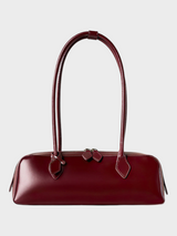 Elongated Leather Shoulder Bag