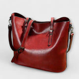 Vintage-Style Shoulder Bag with Sturdy Handles