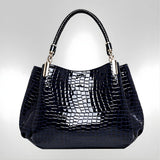 BRIDIE | CROCODILE-EMBOSSED SHOULDER BAG