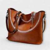Vintage-Style Shoulder Bag with Sturdy Handles