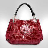 BRIDIE | CROCODILE-EMBOSSED SHOULDER BAG