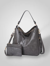 Structured Leather Bag with Convertible Strap