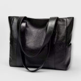 Vintage-Style Leather Bag with Pocket Organiser