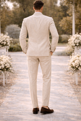 Eli | Tailored Linen Blend 2 Piece Wedding Suit Set