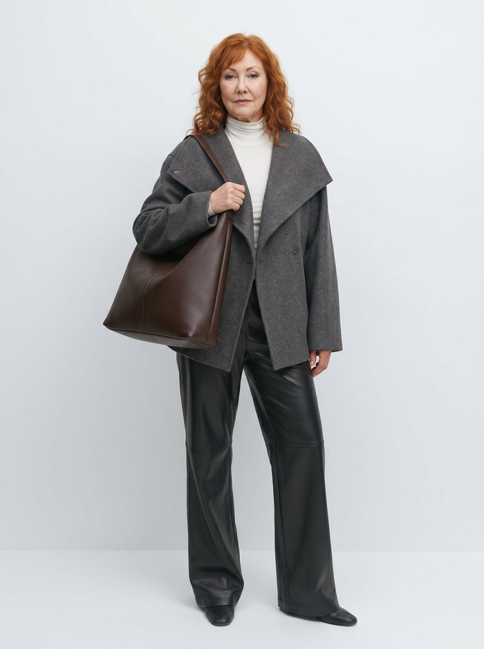 SADHBH | ELEGANT LEATHER HOBO SHOULDER BAG