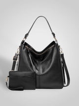 Slouchy Faux Leather Hobo Bag