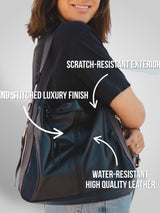 Slouchy Faux Leather Hobo Bag