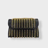 Chain-Strap Shoulder Bag with Stone Details