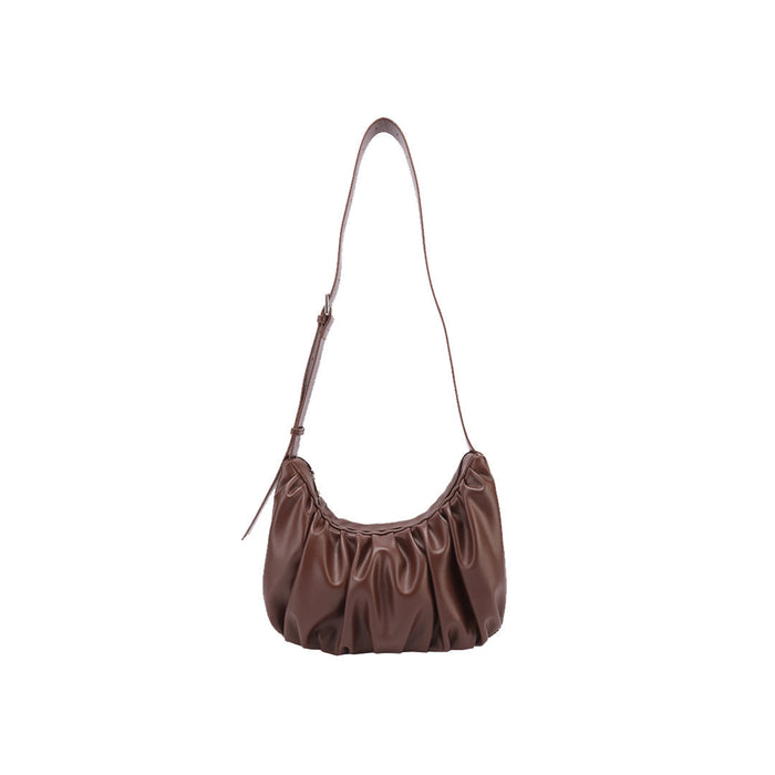Croissant Shaped Faux Leather Sling Bag