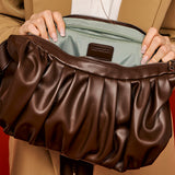 Croissant Shaped Faux Leather Sling Bag