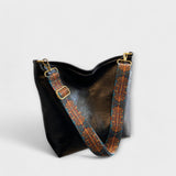 Vintage-Style Handbag with Multiple Pockets