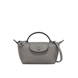 LONGCHAMP MINI LEATHER TOTE - SMOKE