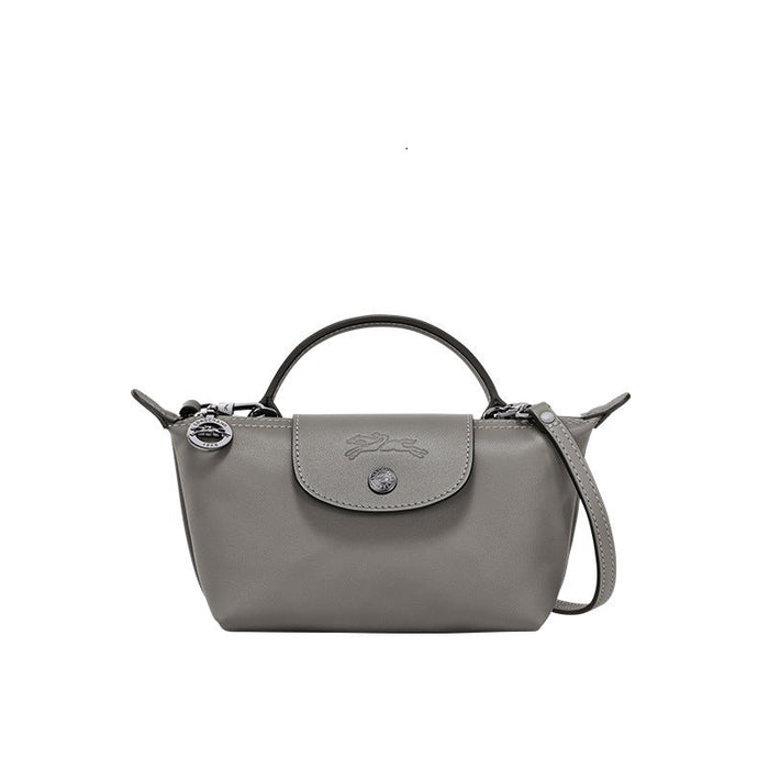 LONGCHAMP MINI LEATHER TOTE - SMOKE