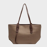 Woven Texture Slim Handle Tote