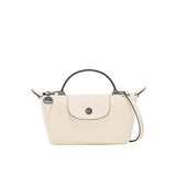 LONGCHAMP MINI LEATHER TOTE - CREAM