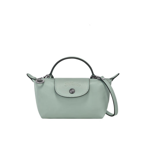 LONGCHAMP MINI LEATHER TOTE - TIFFANY BLUE