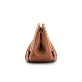 Origami-Fold Clutch with Gold Handle