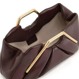 Origami-Fold Clutch with Gold Handle