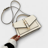 Classic Faux Leather Flap Shoulder Bag