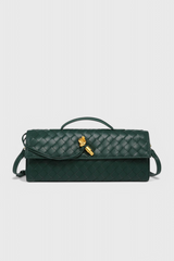 Structured Clutch with Gold Knot Detail
