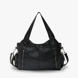 Faux Leather Crossbody Bag with Laptop Compartment