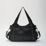 Faux Leather Crossbody Bag with Laptop Compartment