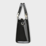 Faux Leather Bag with Crocodile-Embossed Finish
