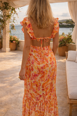 Beatrix | Ruffle Trim Sleeveless Maxi Dress with V-Neck — image 2