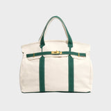 Water-Resistant Canvas Shopper Tote