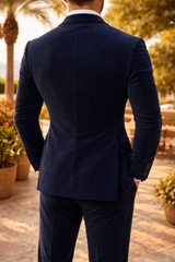 Carter | Corduroy Tailored Blazer with Notch Lapel and Two Button Closure — image 2