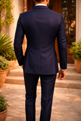 Christian | Double Breasted Tailored 2 Piece Wedding Suit Set — image 2
