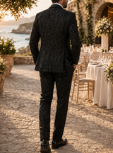 Cian | Men’s Three Piece Patterned Tailored Wedding Suit with Shawl Lapel — image 2