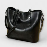 Vintage-Style Shoulder Bag with Sturdy Handles