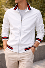 Finley | Men’s Zip-Up Lightweight Jacket — White, image 1