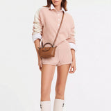 LONGCHAMP MINI LEATHER TOTE - HAZELNUT