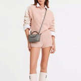 LONGCHAMP MINI LEATHER TOTE - SMOKE