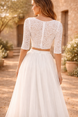 Piper | Lace Crop Top and Maxi Skirt Wedding Dress Set — image 2