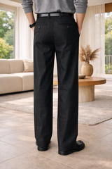Scott | Men’s Pleated Wide Leg Jeans with Straight Fit — image 2