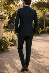 Tobias | Men’s Three Piece Check Tailored Wedding Suit — image 2