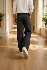 Winston | Men’s Straight Leg Pinstripe Jeans with Structured Waist — image 2