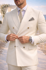 Zac | Double Breasted Tailored 2 Piece Wedding Suit Set — image 3